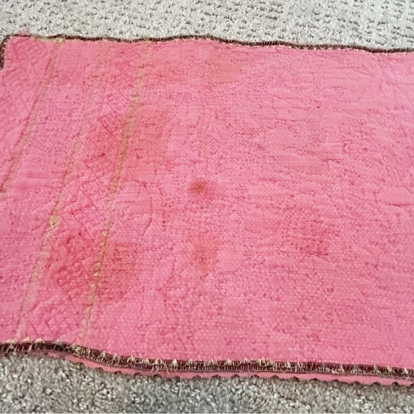 Handmade Pink Teddy Bear Table Runner Tea Party Dresser Scarf Shower Vintage - Picture 12 of 12